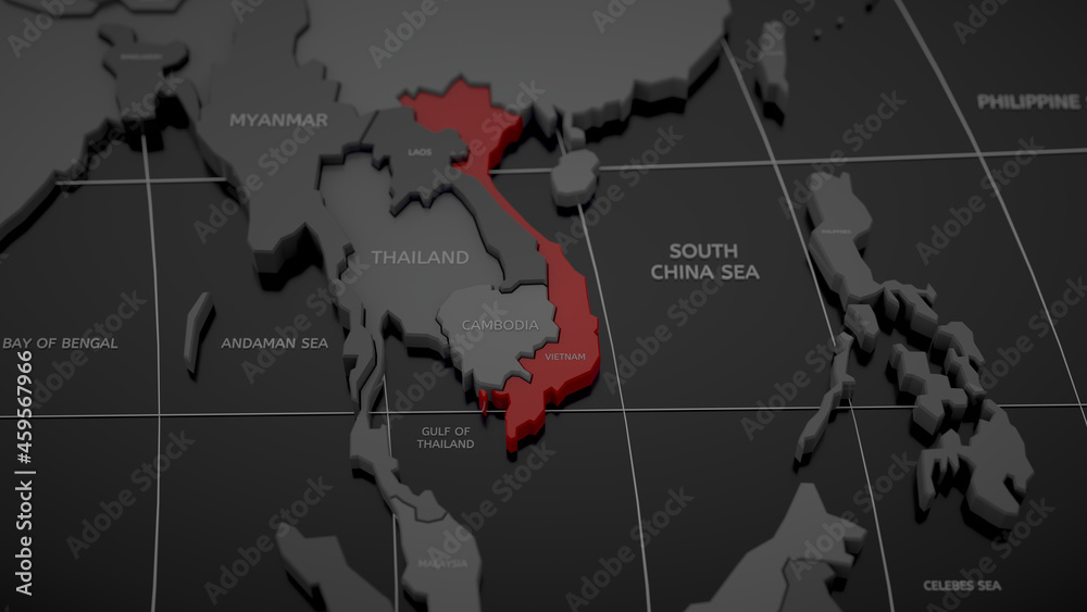 Highlighted By Red Vietnam On Gray World Map Stock イラスト Adobe Stock Highlighted By Red Vietnam On Gray World Map Stock イラスト Adobe Stock