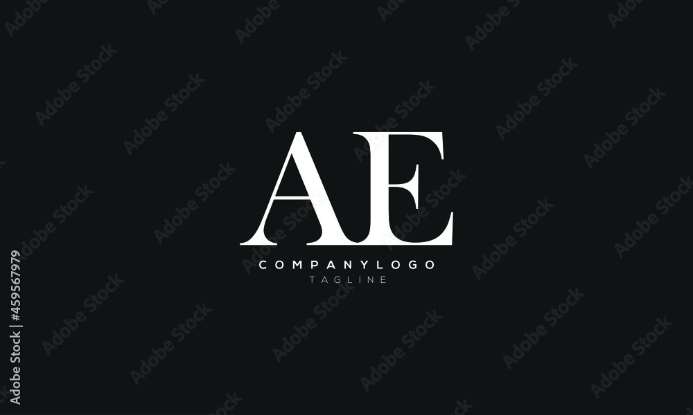 AE, EA Abstract initial monogram letter alphabet logo design