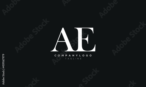 AE, EA Abstract initial monogram letter alphabet logo design