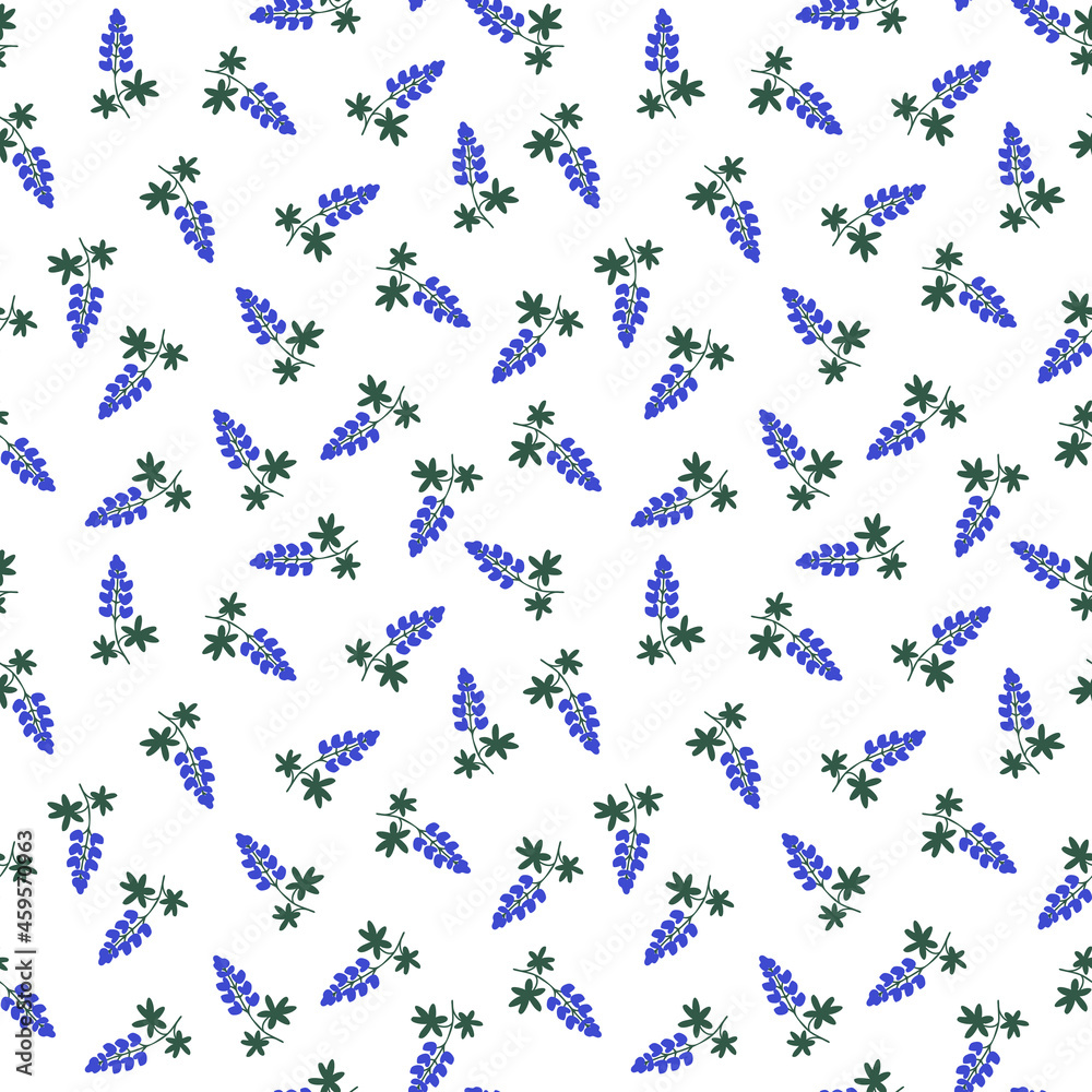 Seamless bluebonnet flowers Seamless bluebonnet flowers
