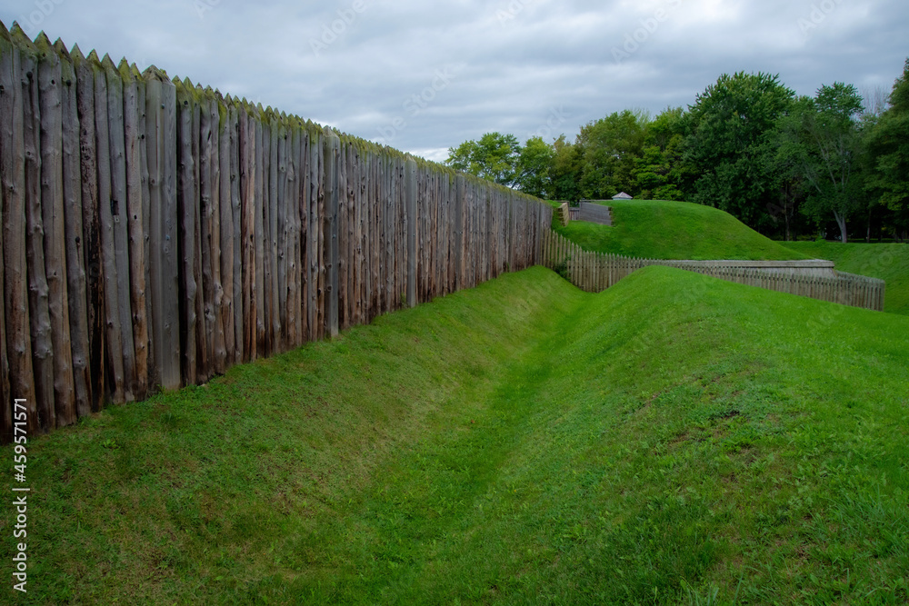 Part of a fort in the niagara valley in canada Part of a fort in the niagara valley in canada