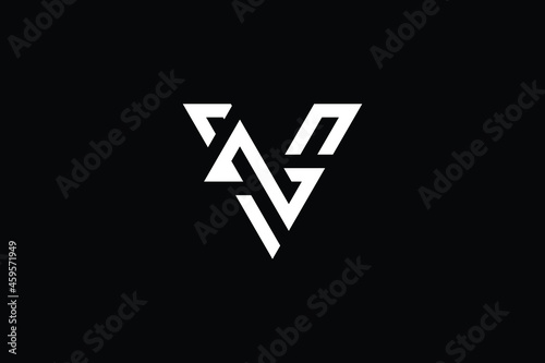 VN logo letter design on luxury background. NV logo monogram initials letter concept. VN icon logo design. NV elegant and Professional letter icon design on black background. N V VN NV