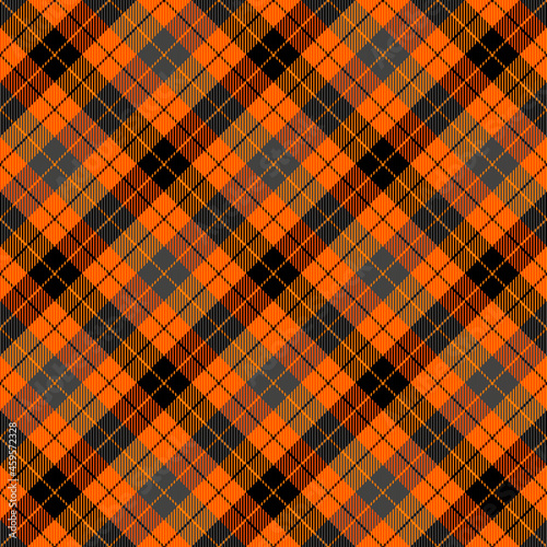 Diagonal tartan Halloween plaid