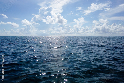Photography blue sky and sea