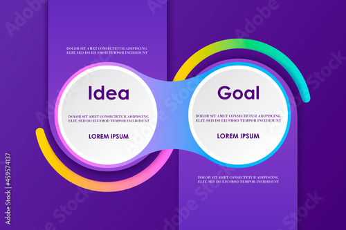 Modern template for infographics. Round frames. Banner for presentation. Vector illustration.  Template for business, presentation, training, strategy, banner, poster. EPS 10 