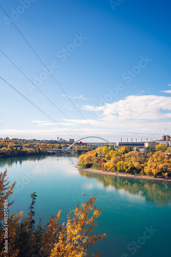 Edmonton Skyline North Saskatchewan River Valley Fall 
