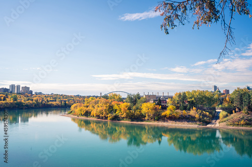 Edmonton Skyline North Saskatchewan River Valley Fall 