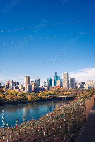 Edmonton Skyline North Saskatchewan River Valley Fall 