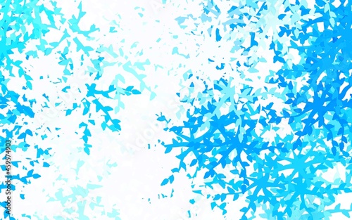 Light BLUE vector template with chaotic shapes.