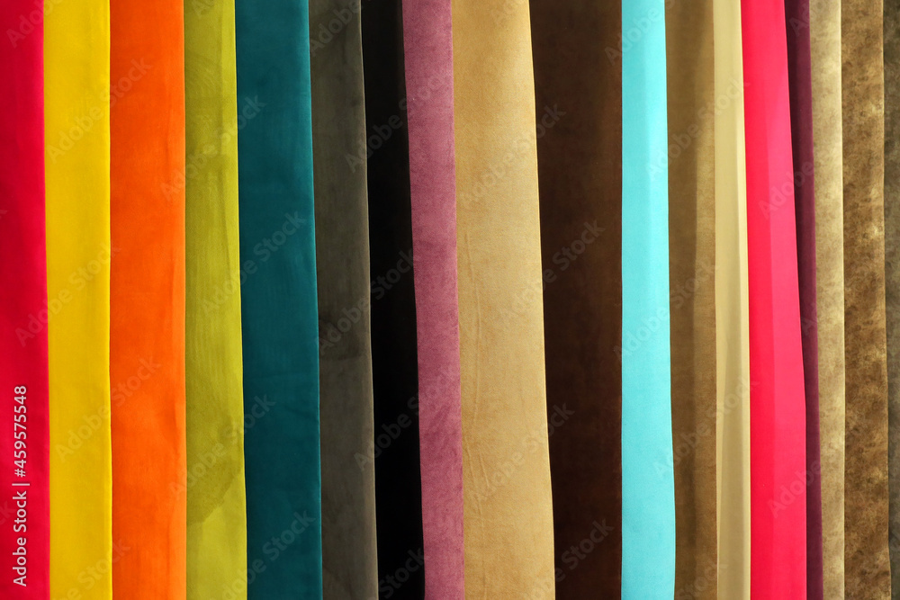 Samples of colorful materials