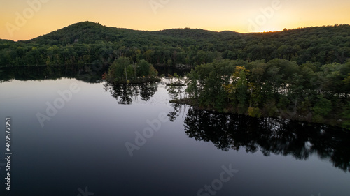 Sunset over the lake in upstate New York