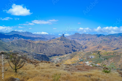 Mountains of the island of Gran Canaria, originally - this is a volcano and the landscape was formed as a result of its activity