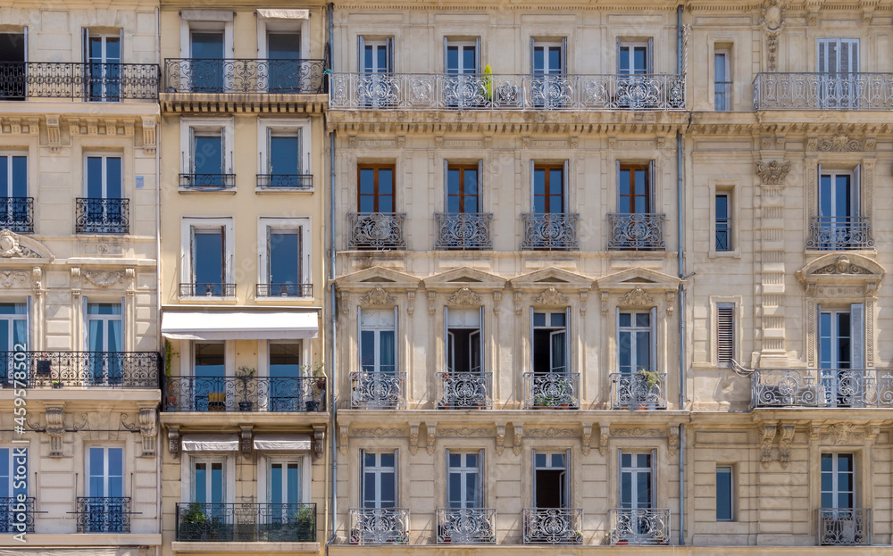 Hausfassaden Marseille, Frankreich