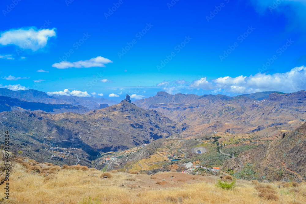 Mountains of the island of Gran Canaria, originally - this is a volcano and the landscape was formed as a result of its activity