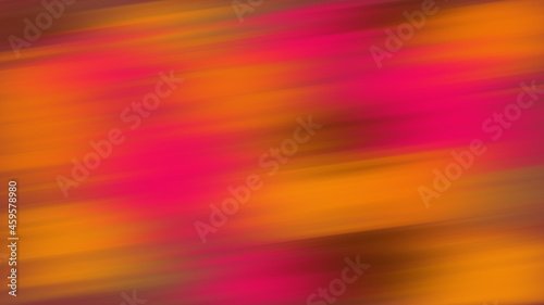 Twisted vibrant iridescent gradient blurred of pink brown and orange colors with smooth movement of the gradient in the frame with copy space. Abstract narrow lines concept