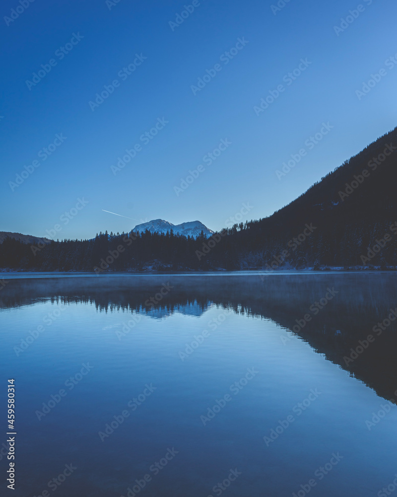 lake and mountains