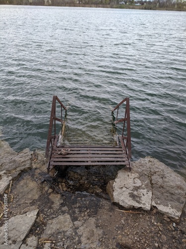 wooden pier on the lake