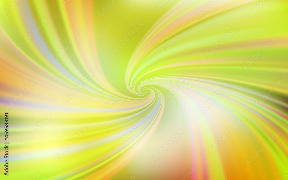 Obraz premium Light Green, Yellow vector pattern with bent lines.