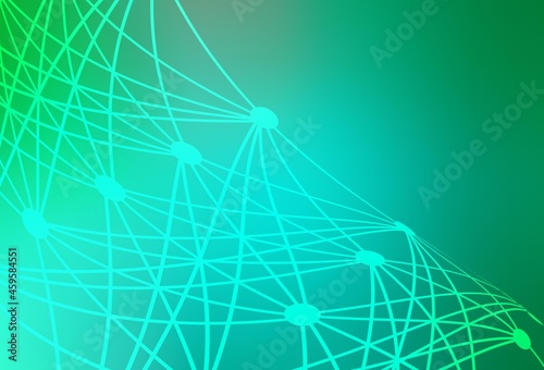 Light Green vector background with forms of artificial intelligence.