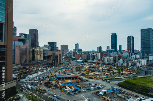 city skyline at night