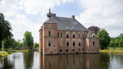 Beautiful architectural details of the Cannenburg Castle in Vaassen, Gelderland, Netherlands photo