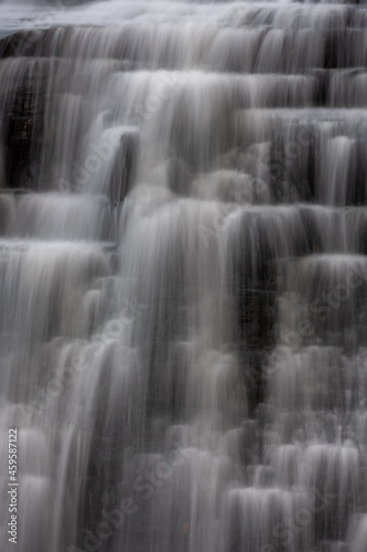 Rushing Water Steps Down The Rocks Of Brandywine Falls