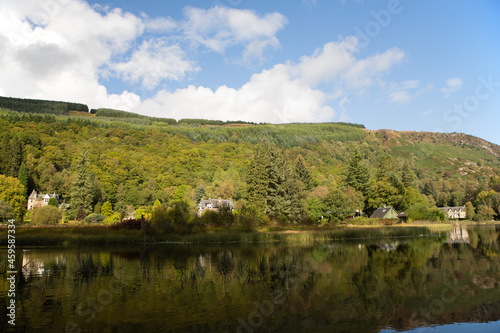 Reflections on Loch Ard in Scotland  UK