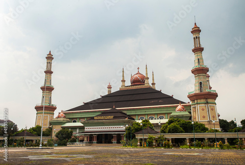 Masjid Raya Al-Bantani, The Great Mosque of Banten Province. Landmark of Serang city, the capital of Banten Province, Indonesia. photo