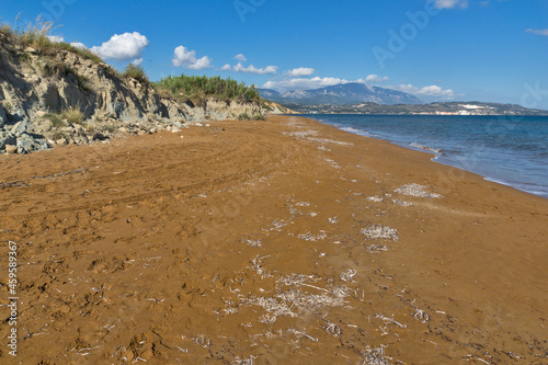 Red sands of Xi beach, Kefalonia, Ionian Islands, Greece