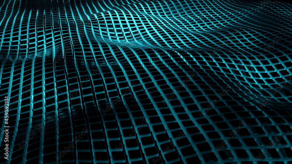 Naklejka premium grid flow wave pattern