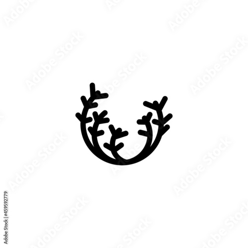 Tumbleweed Nature Monoline Symbol Icon Logo for Graphic Design, UI UX, Game, Android Software, and Website.