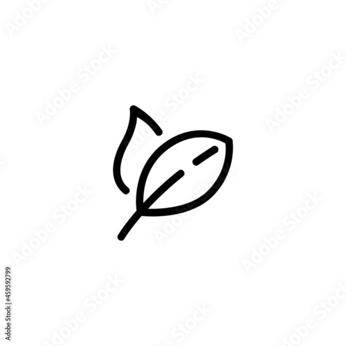 Leaf Nature Monoline Symbol Icon Logo for Graphic Design, UI UX, Game, Android Software, and Website.