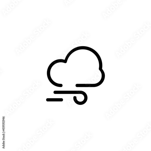 Windy Nature Monoline Symbol Icon Logo for Graphic Design, UI UX, Game, Android Software, and Website.
