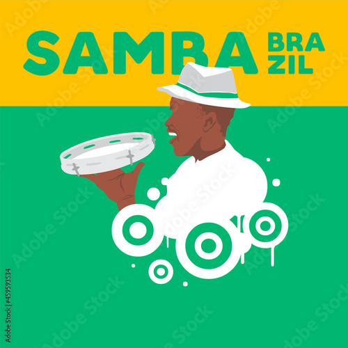 Simple illustration of Brazilian samba.	