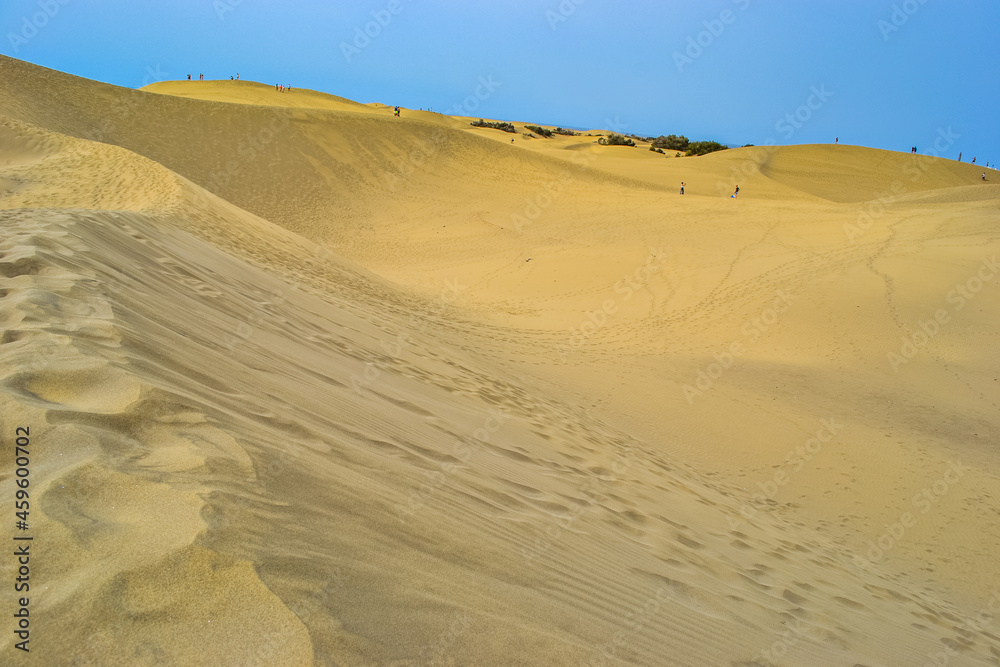 The Maspalomas Dunes are sand dunes located on the south coast of the island of Gran Canaria The Maspalomas Dunes are sand dunes located on the south coast of the island of Gran Canaria