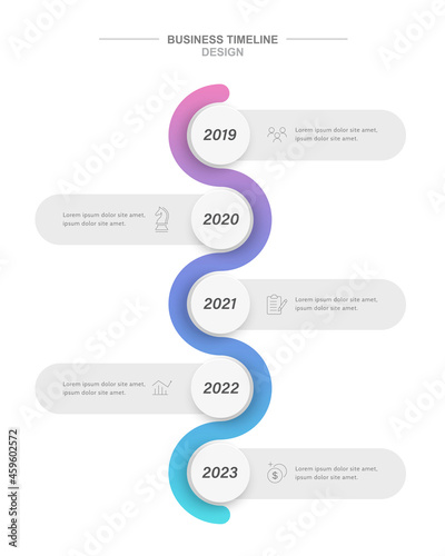 Vertical business timeline photo