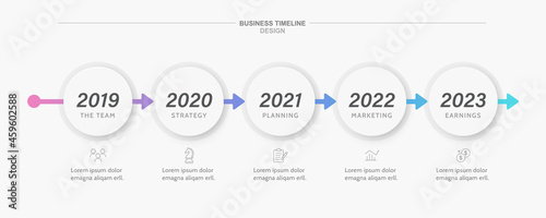 Business timeline infograph