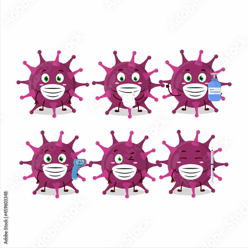 Fototapeta Naklejka Na Ścianę i Meble -  A picture of coronaviridae cartoon design style keep staying healthy during a pandemic