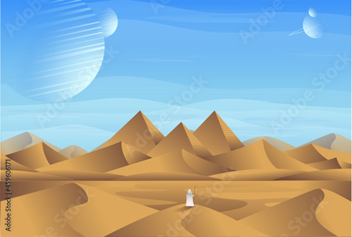 desert planet lonely wanderer