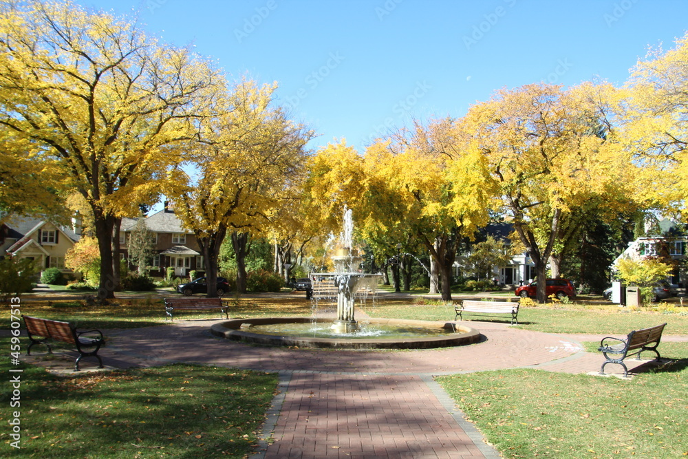 Autumn Colours At Alexander Circle, Edmonton, Alberta