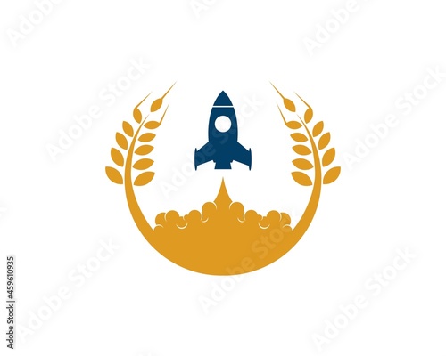 Circular wheat with rocket gliding inside