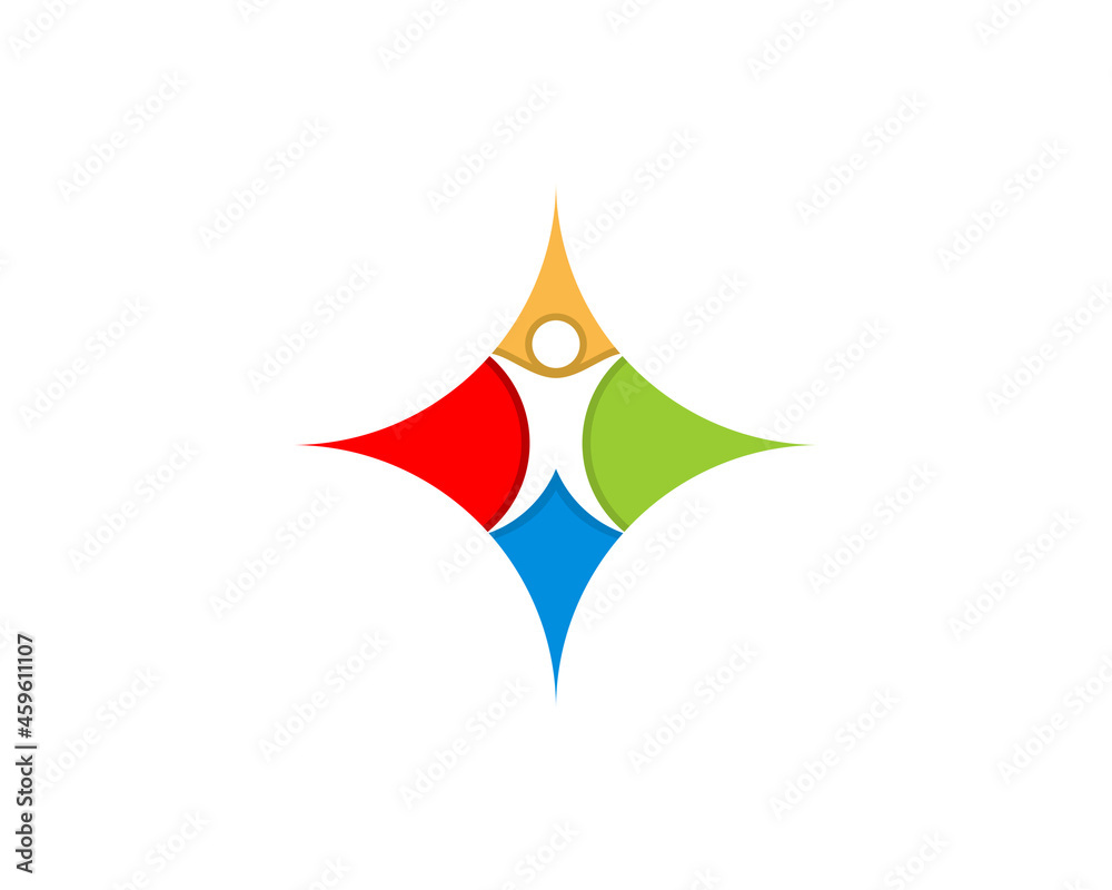 Obraz premium Abstract people in the starlight shape