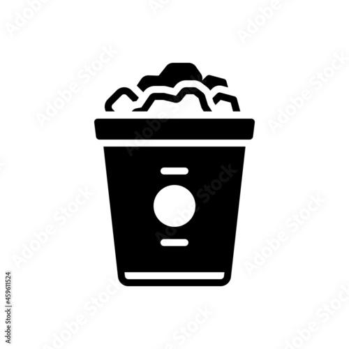 Black solid icon for junk