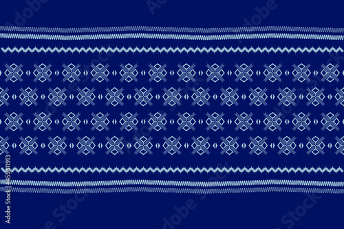 Geometric Ethnic pattern design for background, carpet, wallpaper, clothing, sarong, wrapping, Batik, fabric, Vector illustration.embroidery style.