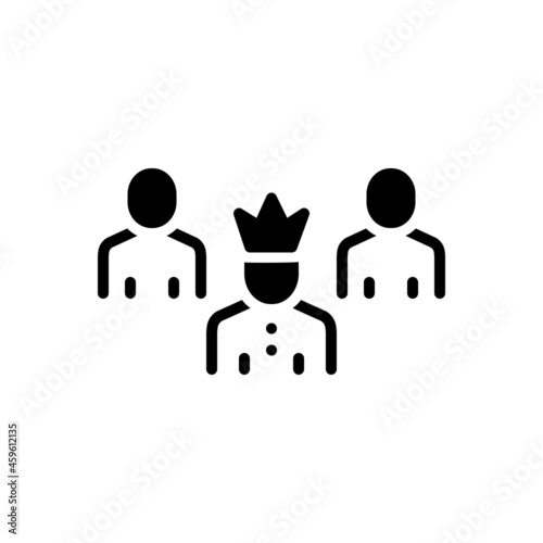 Black solid icon for moderator