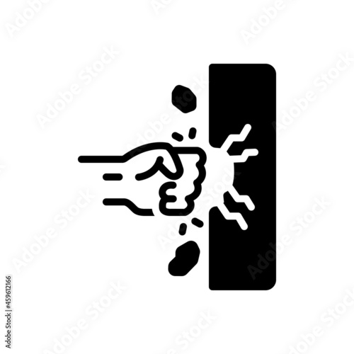 Black solid icon for possibly