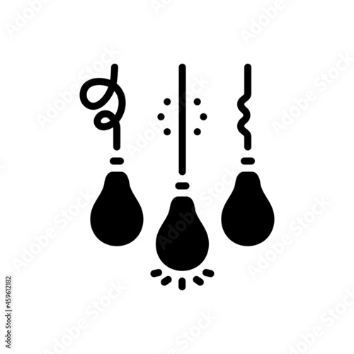 Black solid icon for simplified