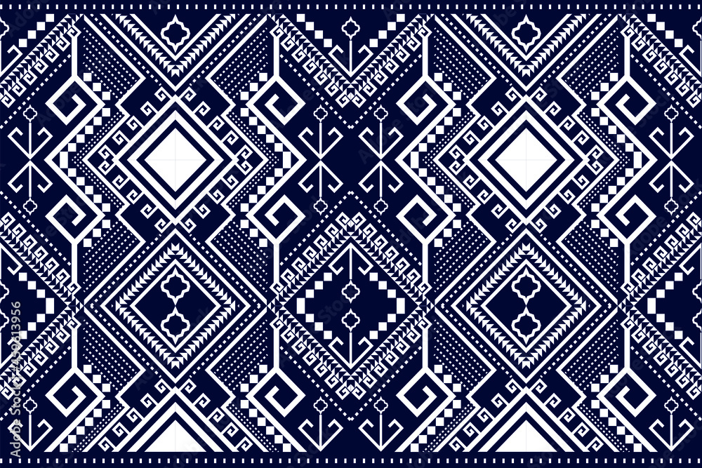 Geometric seamless pattern with white element