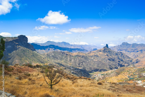 Mountains of the island of Gran Canaria, originally - this is a volcano and the landscape was formed as a result of its activity