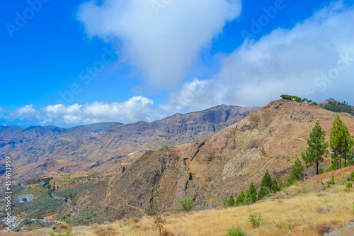 Mountains of the island of Gran Canaria, originally - this is a volcano and the landscape was formed as a result of its activity